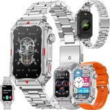 ZPIMY Herren mit Telefonfunktion, AMOLED Touchscreen Uhren Fitness Tracker Smartwatch (1.57 Zoll, Andriod…