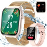 Vbrisi Smartwatch Damen Herren Smartwatch, Fitness Tracker Uhr mit Anrufe Smartwatch (2.01 Zoll) Fitness…