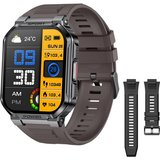 Aoekne Fur Damen Herren mit Telefonfunktion Fitness Wasserdicht Sport Smartwatch (1.83 Zoll, Android…