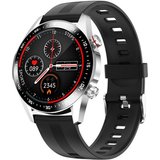 Nanway E12 Smartwatch (1.28 Zoll), Schlafanalyse, Fitness Tracker, iOS oder Android, BT Anruf
