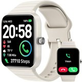 Aeac Smartwatch (1,8 Zoll, Andriod iOS), Damen mit Telefonfunktion Alexa 100 Sportmodi SpO2 IP68 wasserdichte