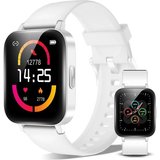XINJI C1 Smartwatch Bluetooth Touchpanel Puls-/O²-Messung App, White Fitnessuhr