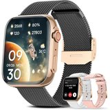 Powerwill Smartwatch Damen,fitness tracker herren mit Telefonfunktion Smartwatch Smartwatch (4.7 cm/1,85…