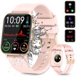 walkbee Smartwatch Fitness Tracker Uhr für Damen Herren mit Telefonfunktion Smartwatch (Quadratischer…