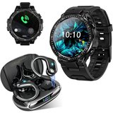 HYIEAR Smartwatch Damen Herren, In-Ear-Ohrhörer 5.3,Kombination. Smartwatch, Gesundheits-Smartwatch…