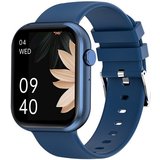 GelldG Smartwatch mit Telefonfunktion 1,85 Zoll HD Touchscreen Fitnessuhr Smartwatch