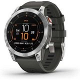 Garmin epix (Gen 2) Schiefergrau/Silber, 47mm, mit QuickFit®-Silikon-Armband Smartwatch
