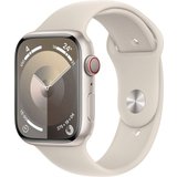 Apple Watch Series 9 GPS + Cellular 45mm Aluminium Smartwatch (4,1 cm/1,77 Zoll, Watch OS 10), Sport…