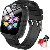PTHTECHUS Smartwatch (HD-Farb-Touchscreen cm/1,54 Zoll, Android iOS), Kinder Smartwatch Spiele MP3 Kamera…