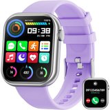 Hwagol Fur Damen Herren Touchscreen mit Bluetooth Anrufe Smartwatch (1.85 Zoll, Android / iOS), mit…
