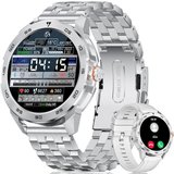 ESFOE Smartwatch (1,39 Zoll, Andriod iOS), Herren mit Telefonfunktion Armbanduhr Fitnessuhr Uhr mit…
