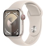 Apple Watch Series 9 LTE 41mm Aluminium Polarstern Sportarmband Polarstern - S/M