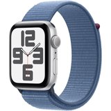 Apple Watch SE (2. Gen) GPS 44mm Alu Silber Sport Loop Armband Winterblau